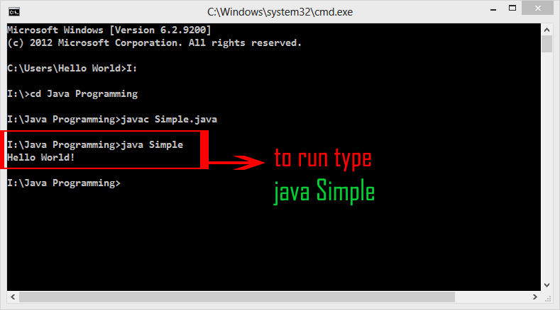 how to run a simple java program